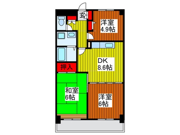 エスポワール喜沢の物件間取画像